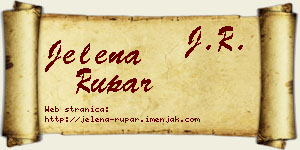 Jelena Rupar vizit kartica